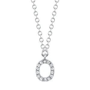 0.05ctw Diamond Necklace - Initial O