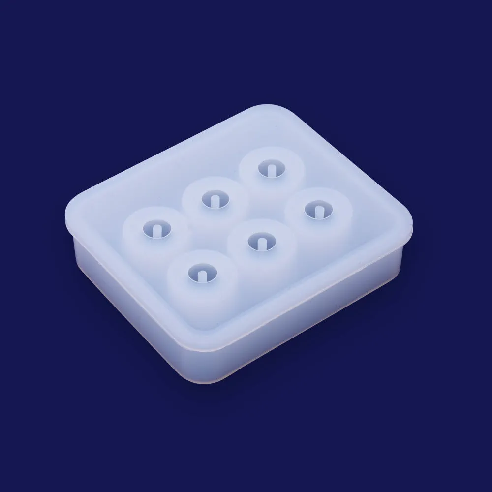 1 pcs Crystal silicone mold 16mm Sphere Cabochons for earrings pendant Resin Silicone Mould With hole Jewellery Making