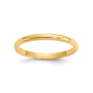(10K ,14K) Yellow Gold Plain Baby Band Ring