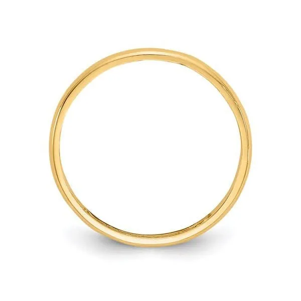 (10K ,14K) Yellow Gold Plain Baby Band Ring