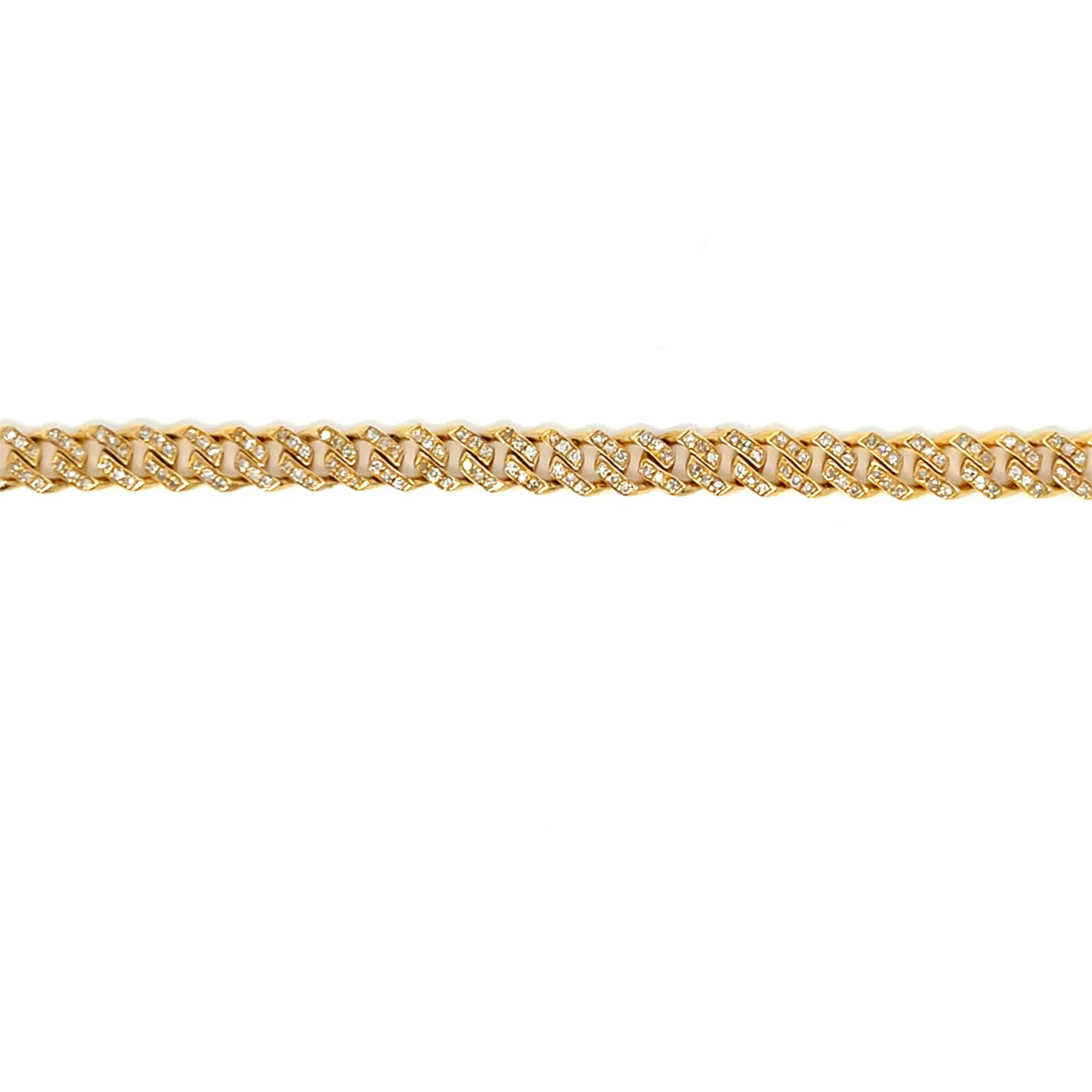 10k Gold 4mm 8" Iced Out Natural Diamonds Bracelets - SBR17869