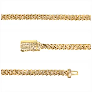 10k Gold 4mm 8" Iced Out Natural Diamonds Bracelets - SBR17869