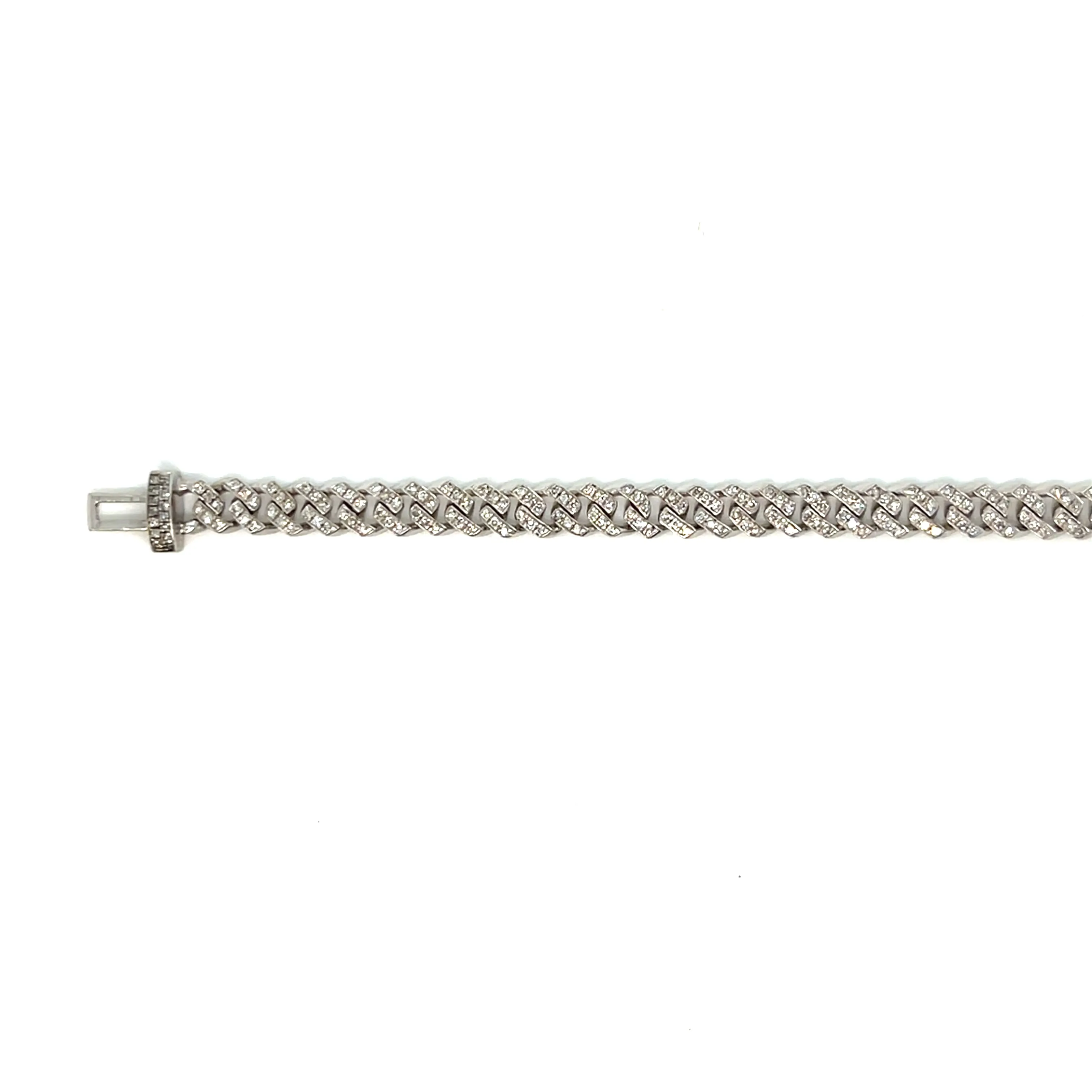 10k Gold 4mm 8" Iced Out Natural Diamonds Bracelets - SBR17869