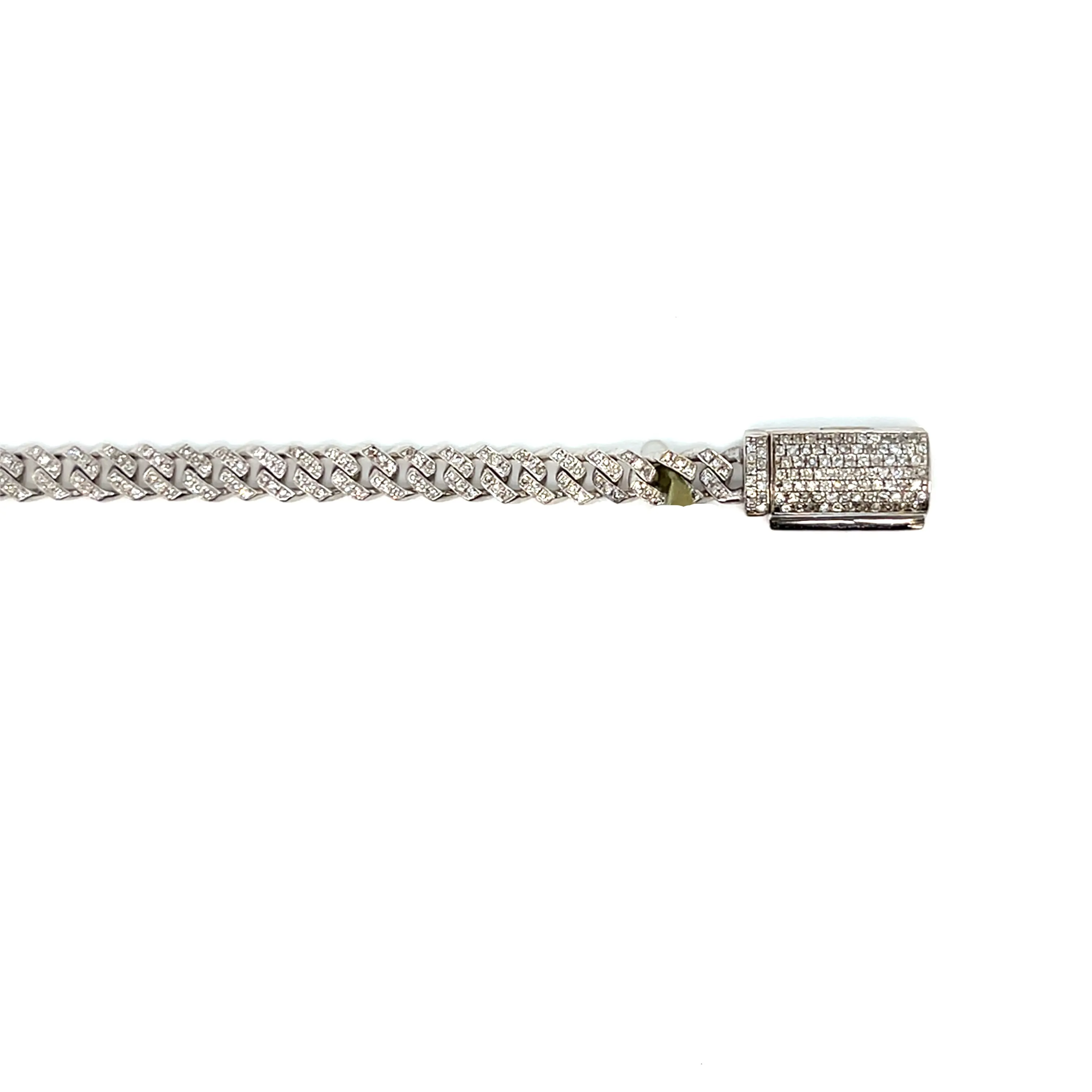 10k Gold 4mm 8" Iced Out Natural Diamonds Bracelets - SBR17869
