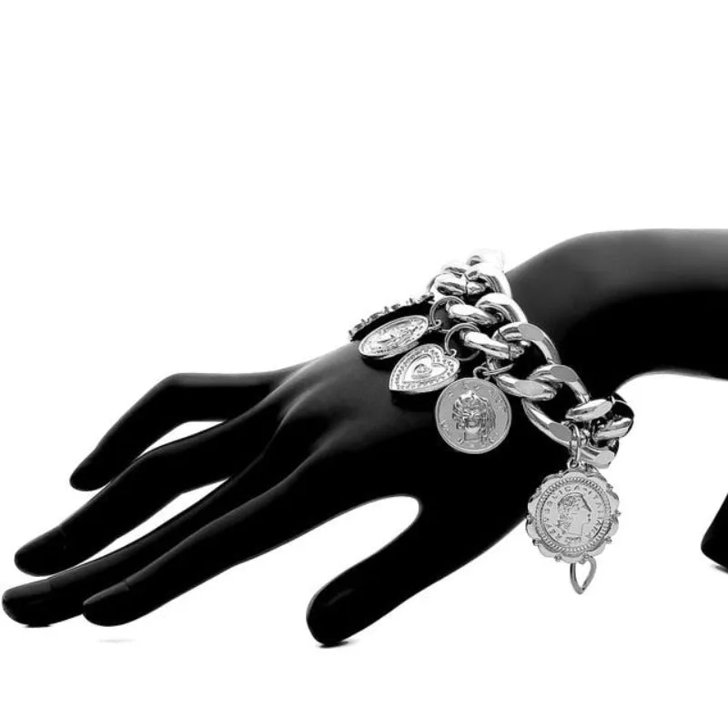 10k Punk Chain Gold Bracelet For Women Anniversary Jewelry