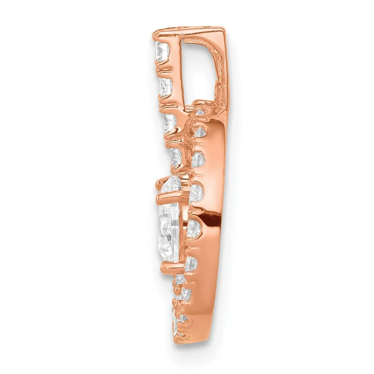 10K Rose Gold Tiara Collection C.Z Pendant