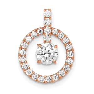 10K Rose Gold Tiara Collection C.Z Pendant