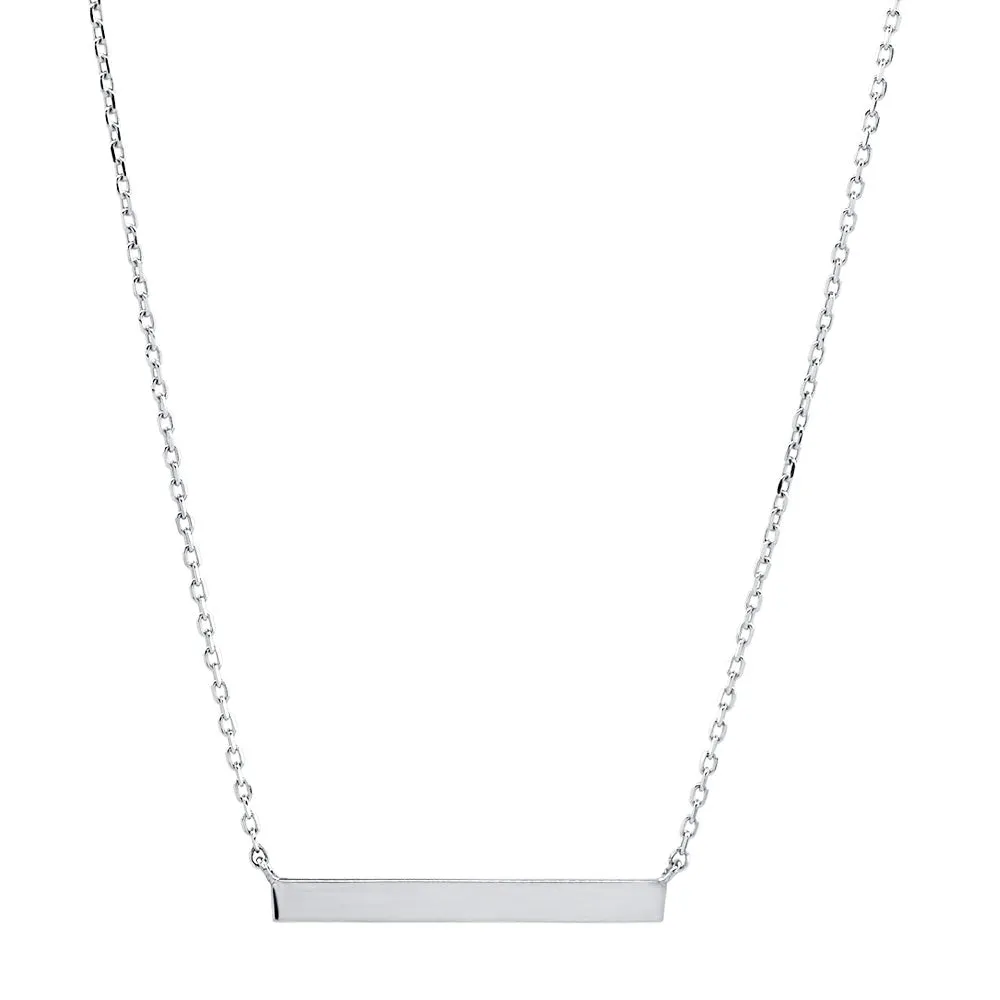 10k Solid Gold Thin Bar Necklace