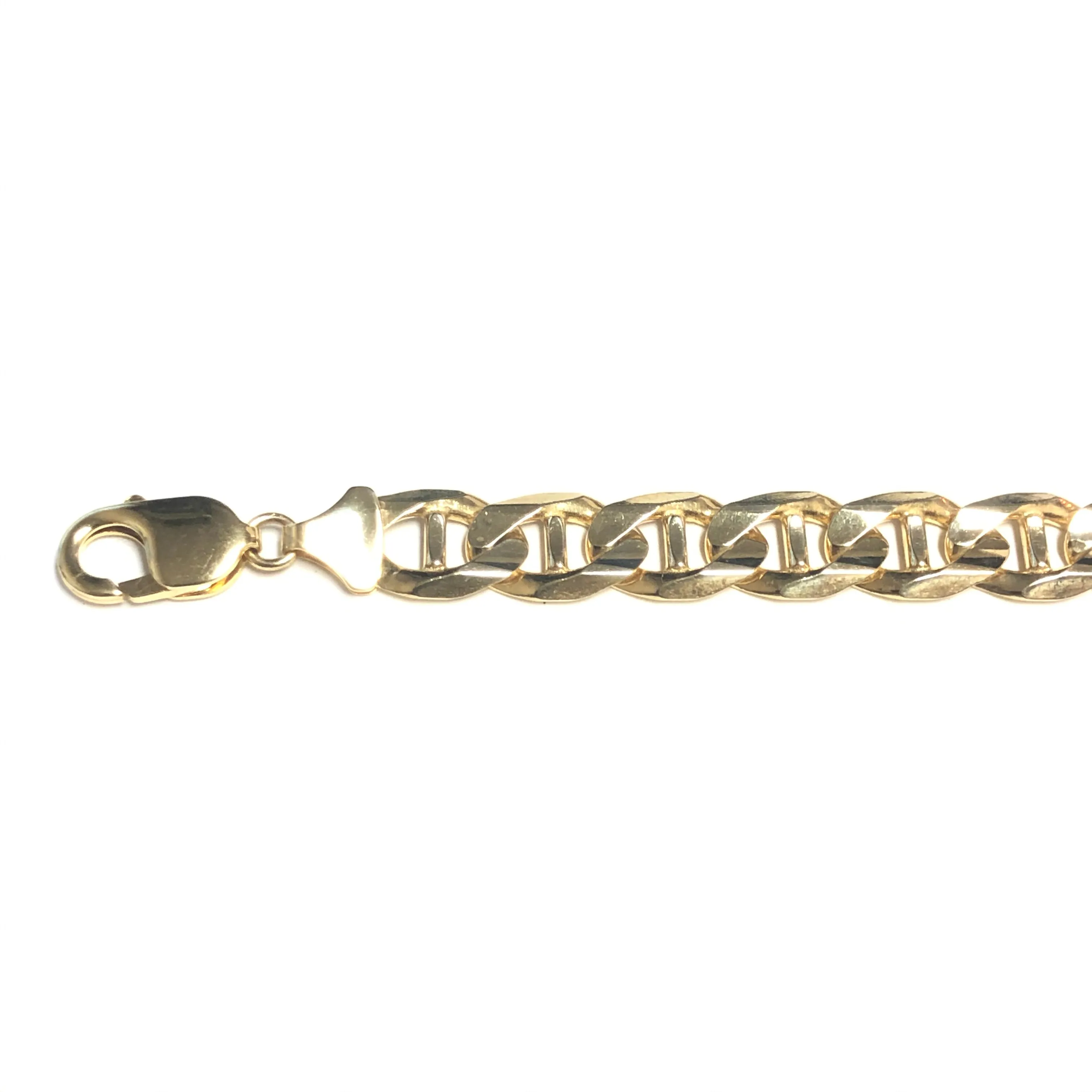 10K Yellow Gold (11mm) Anchor Marine Link Bracelet 8.5"