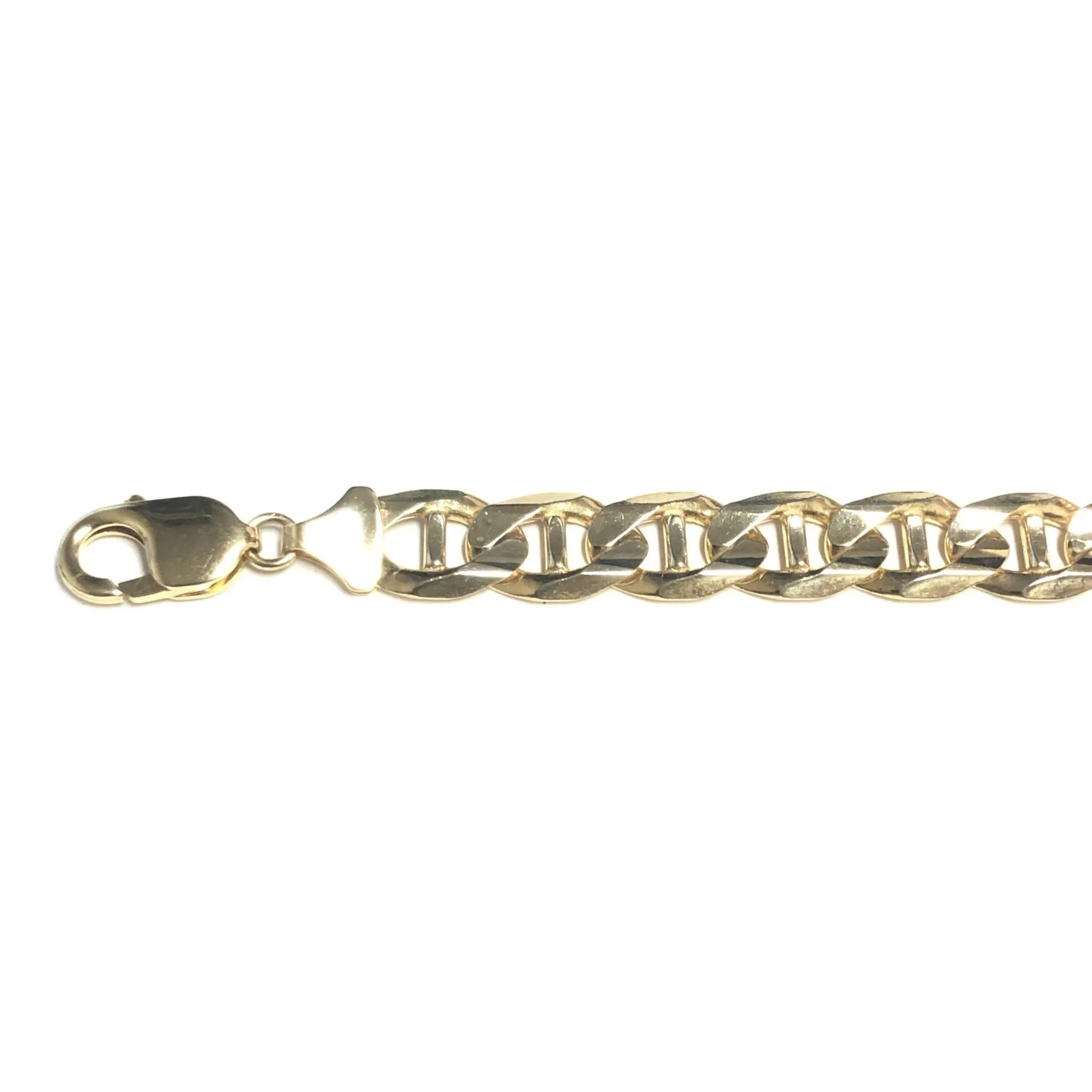 10K Yellow Gold (11mm) Anchor Marine Link Bracelet 8.5"
