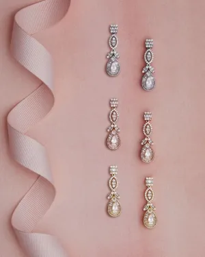 12644 Gold Rhinestone Earrings