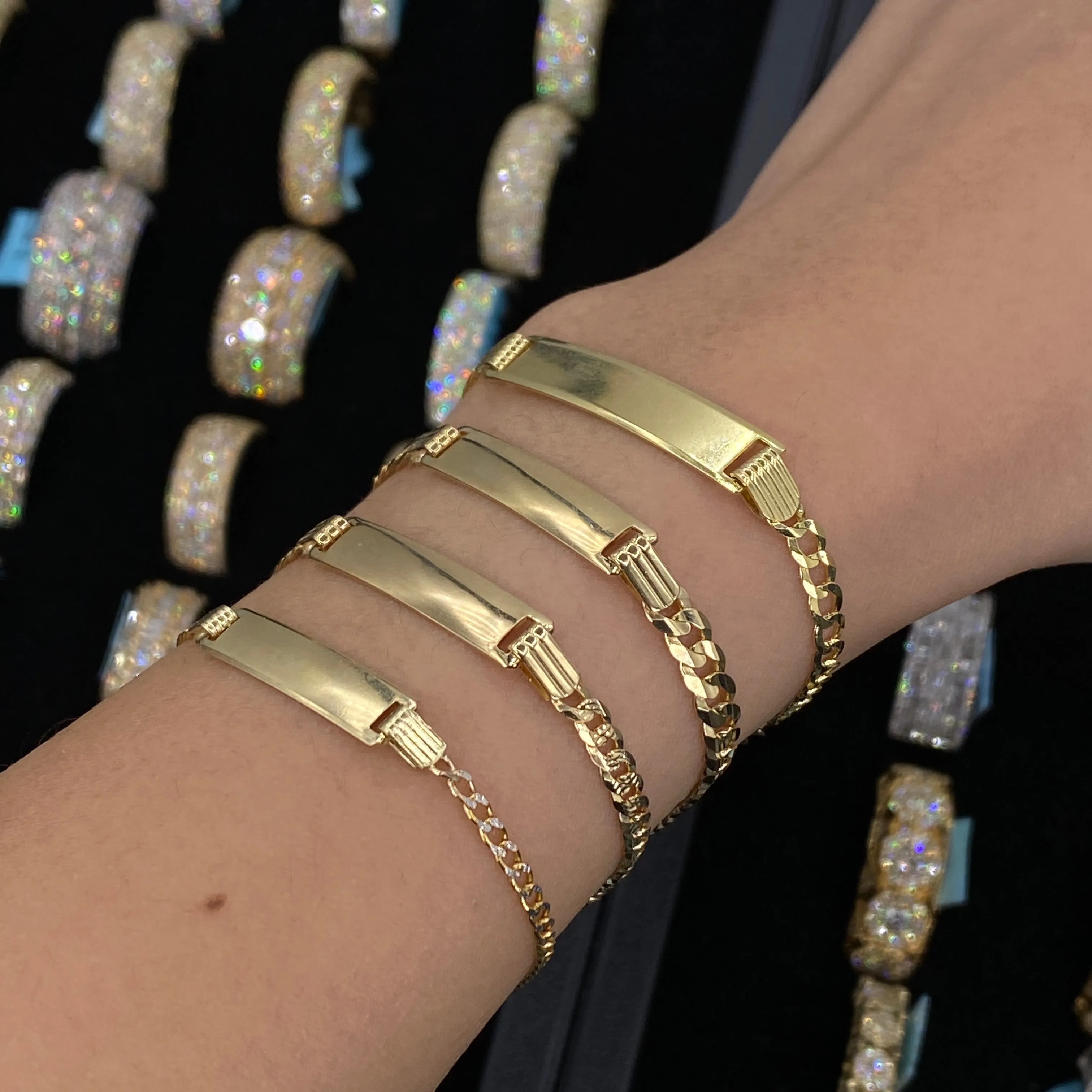 14K Custom Name Plate Baby Bracelet