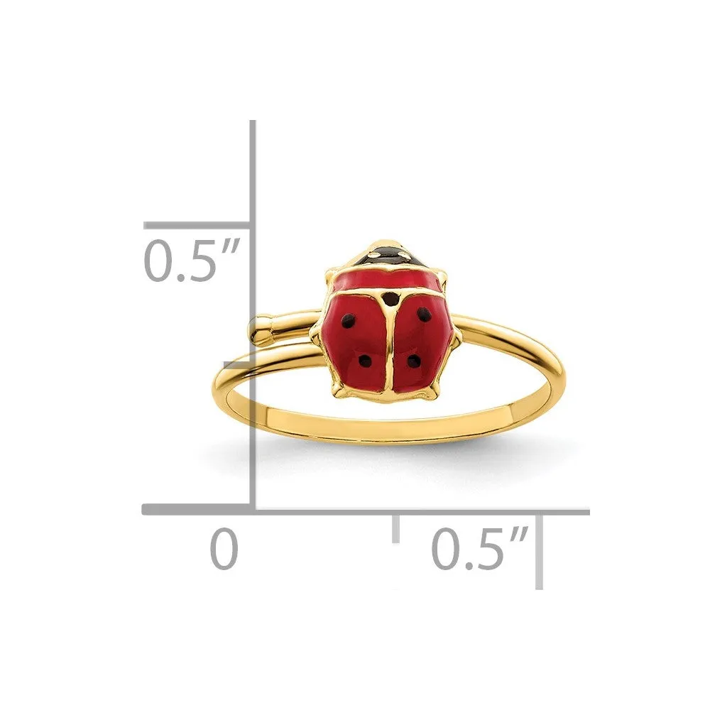 14k Gold Children's Ladybug Ring