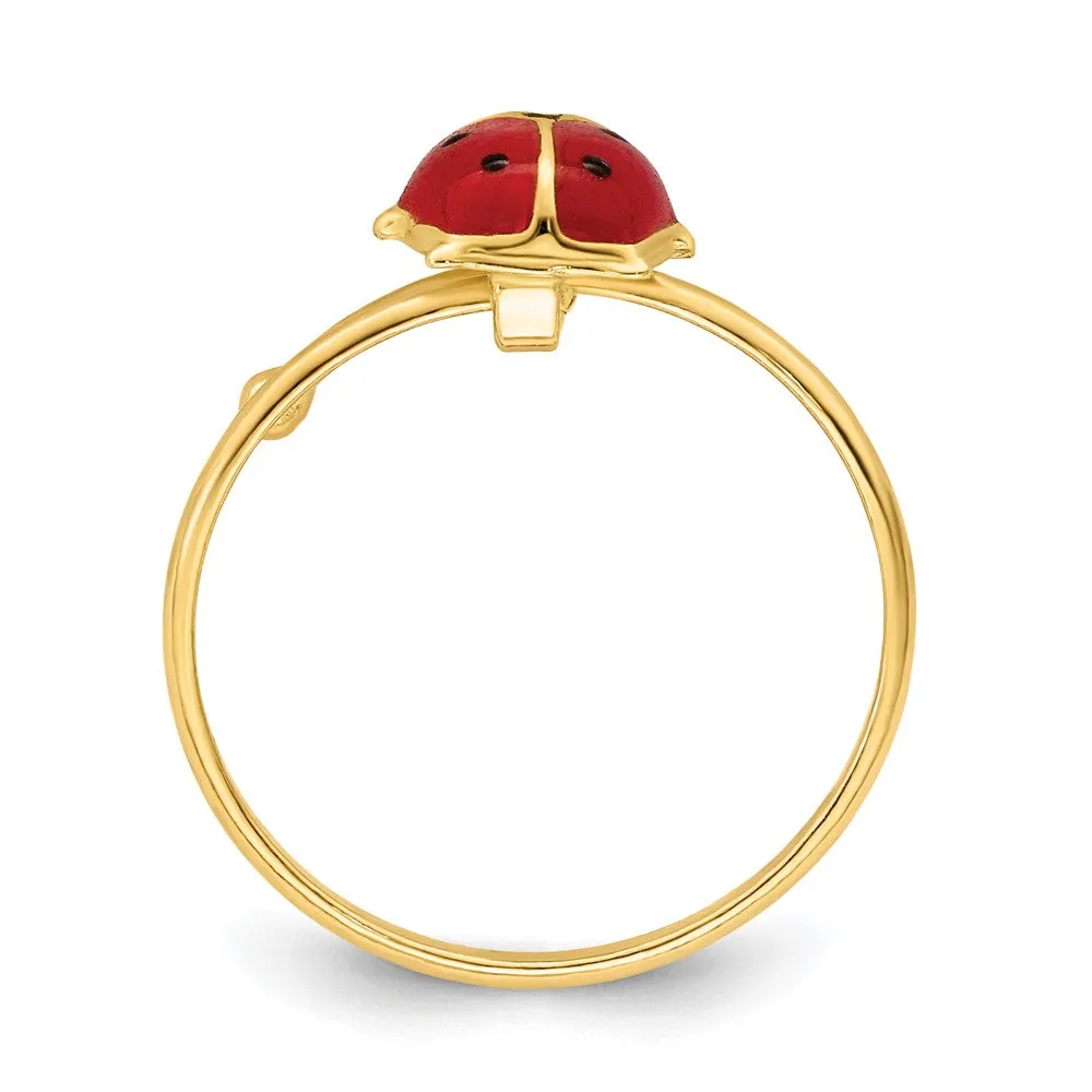 14k Gold Children's Ladybug Ring