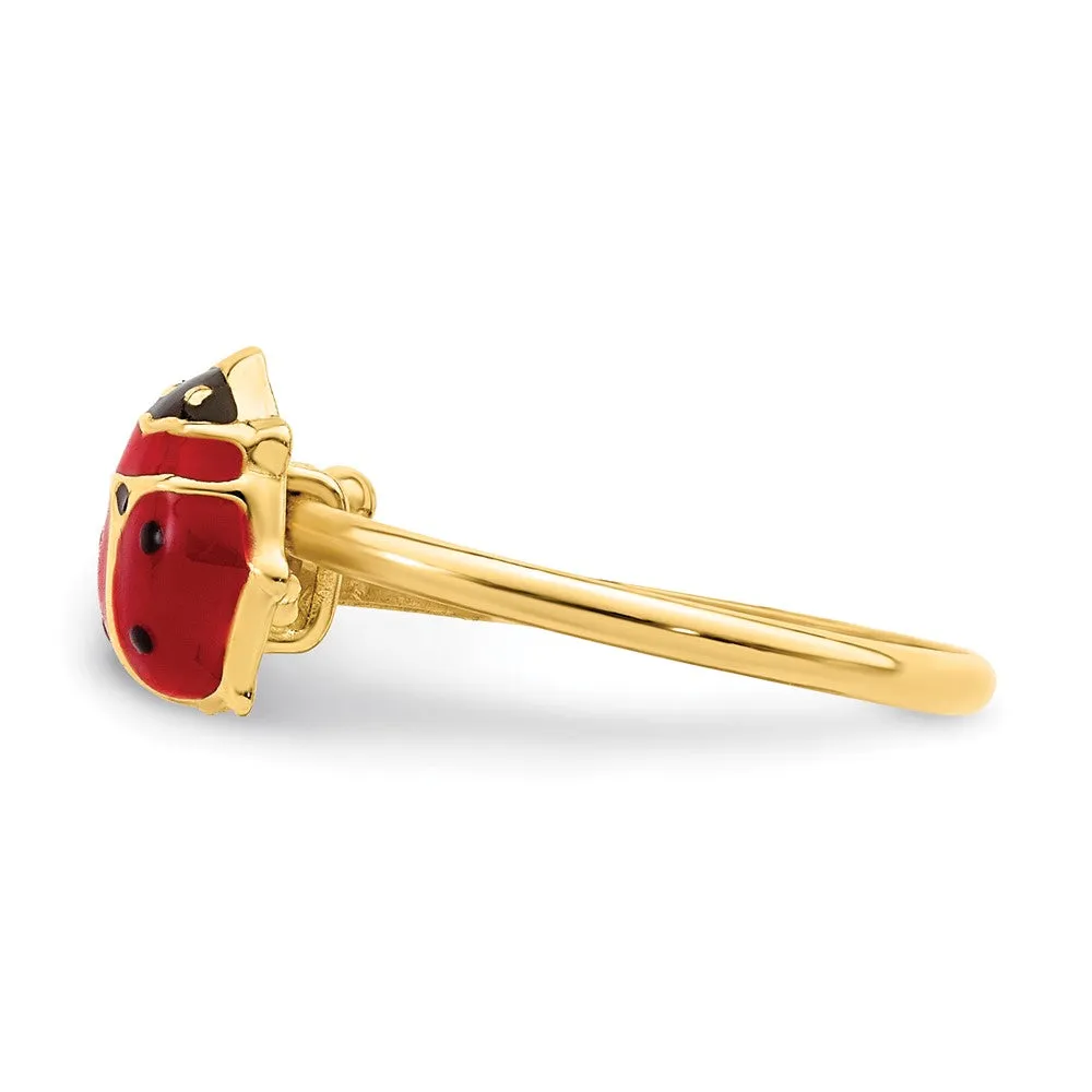 14k Gold Children's Ladybug Ring
