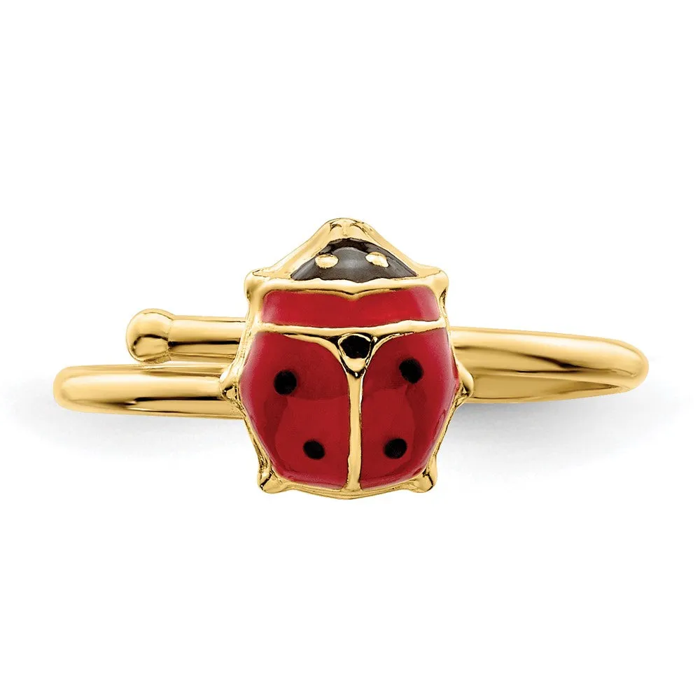 14k Gold Children's Ladybug Ring