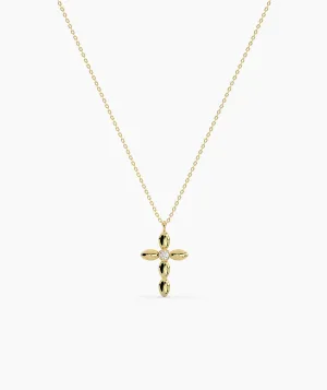 14K Gold Cross Necklace