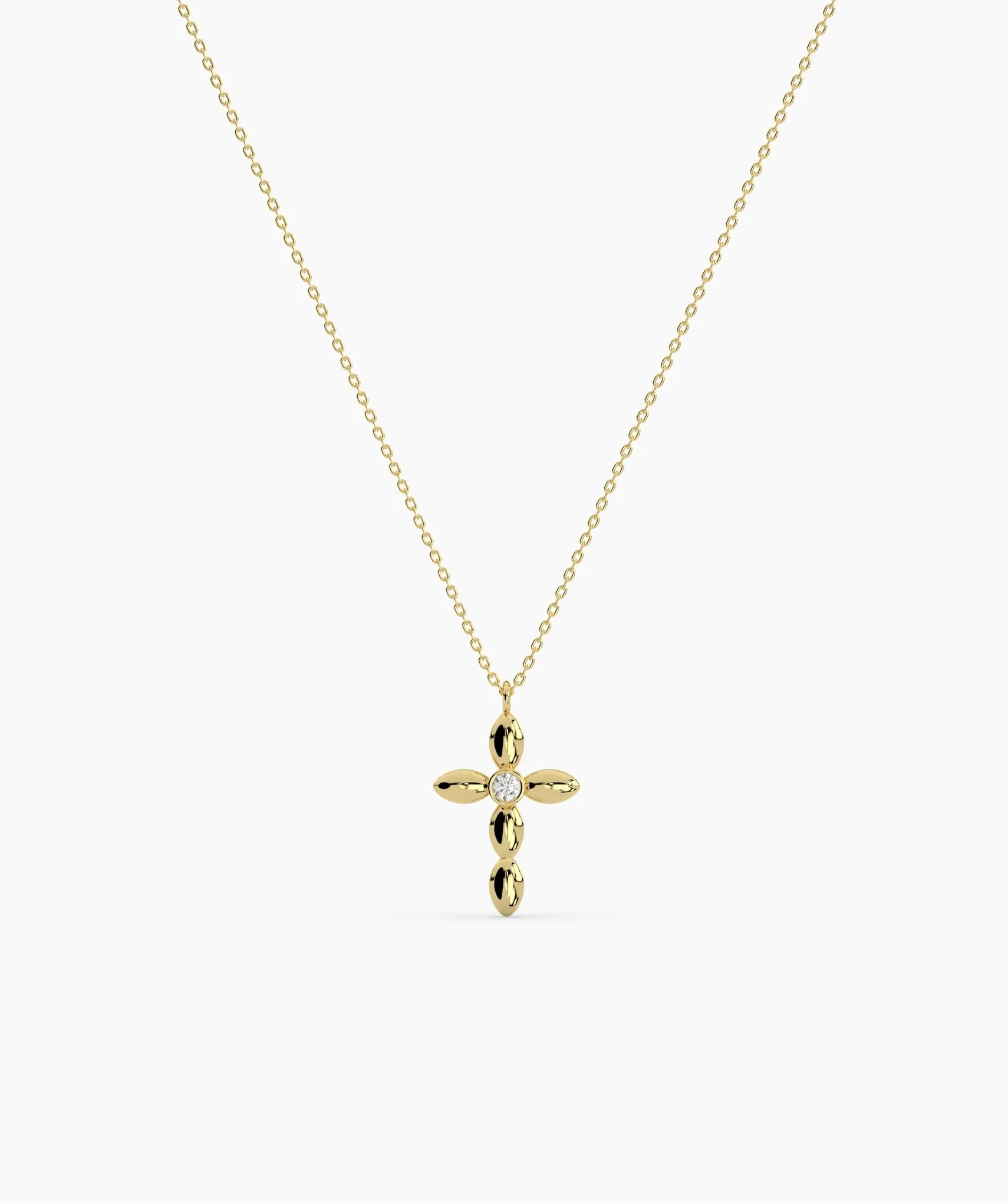 14K Gold Cross Necklace