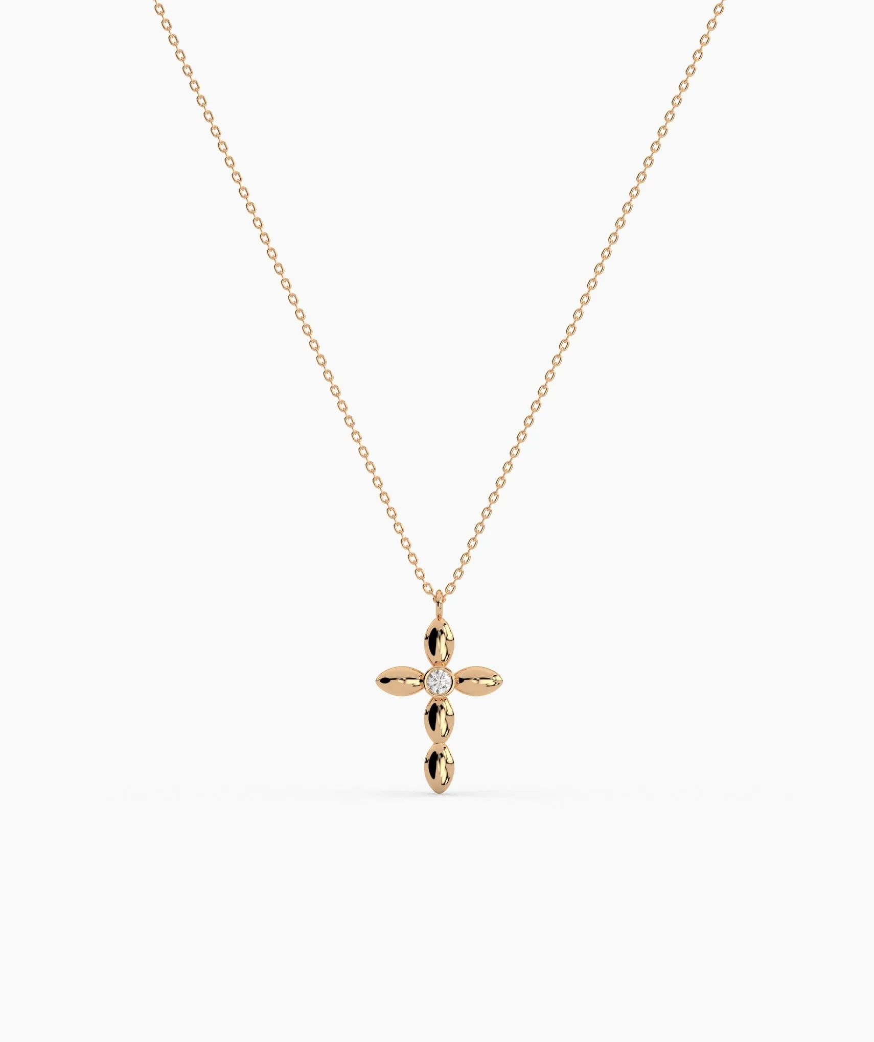 14K Gold Cross Necklace