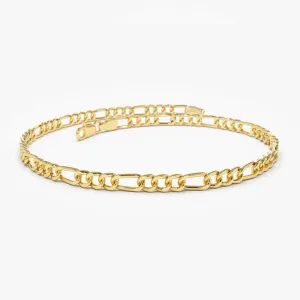 14k Gold Figaro Chain Bracelet