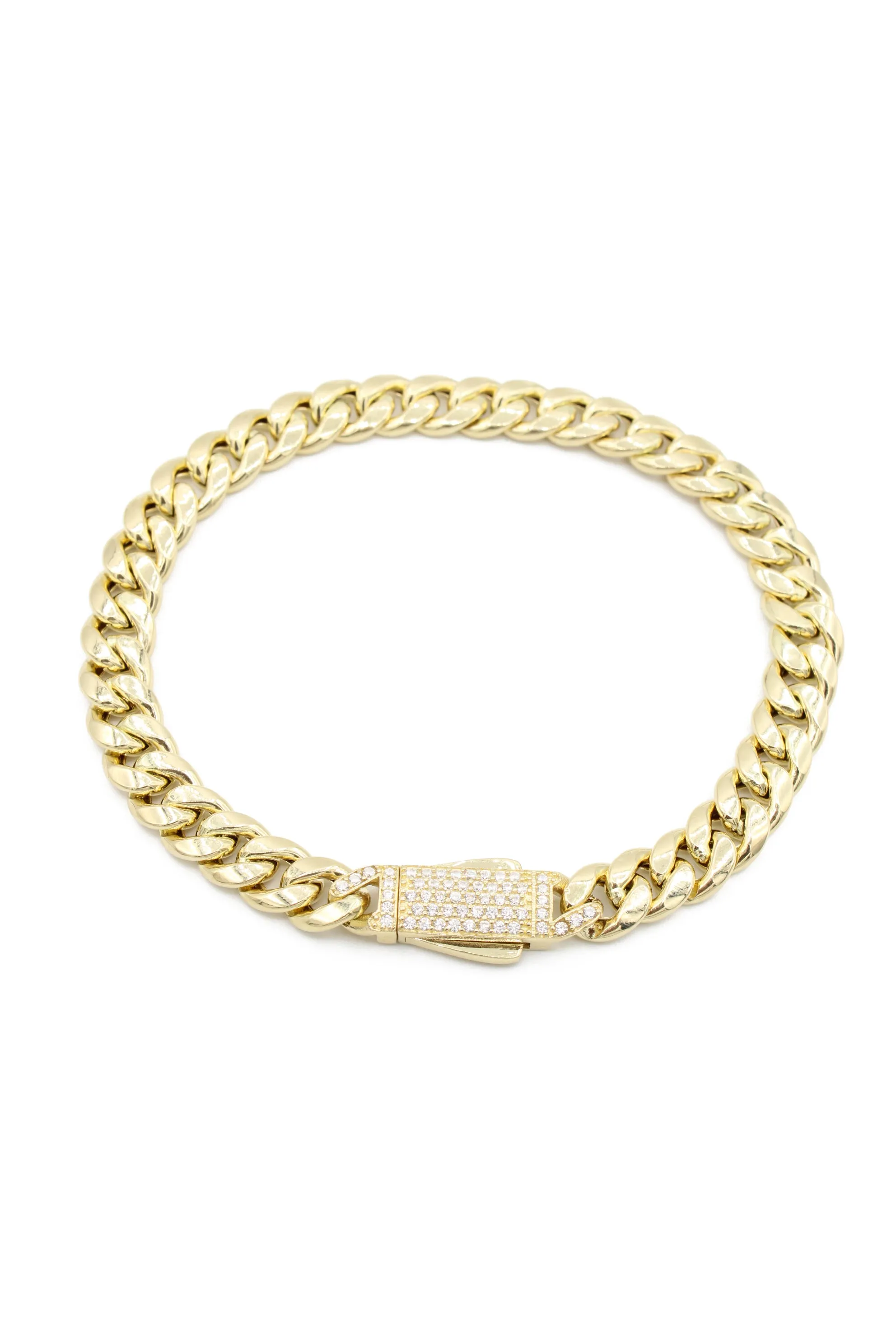 14K Hollow Cuban Bracelet for Men (7MM) JTJ™