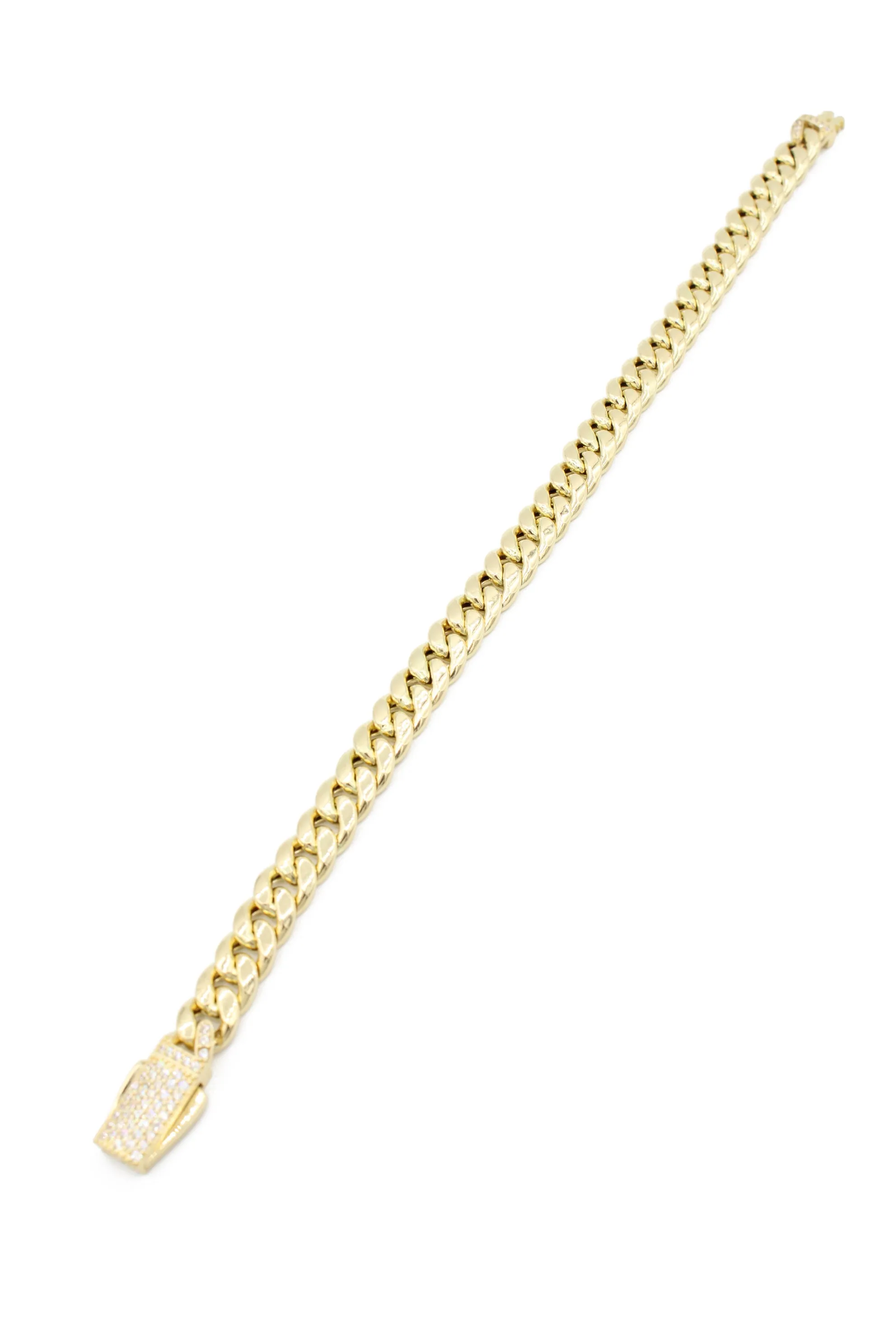 14K Hollow Cuban Bracelet for Men (7MM) JTJ™