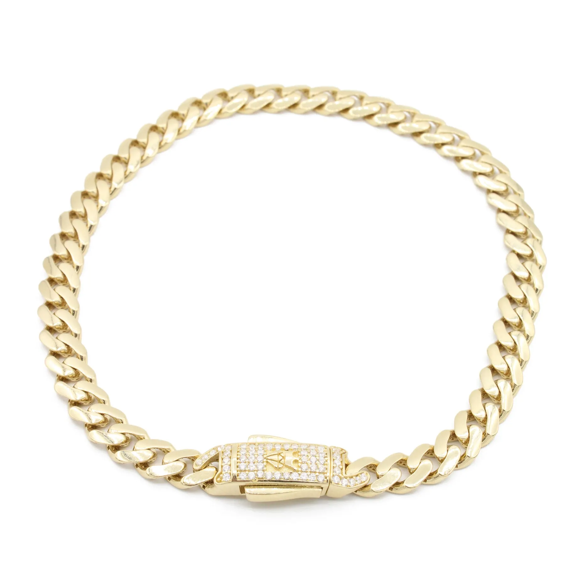 14K Hollow Cuban Women’s Bracelet (7MM) JTJ™