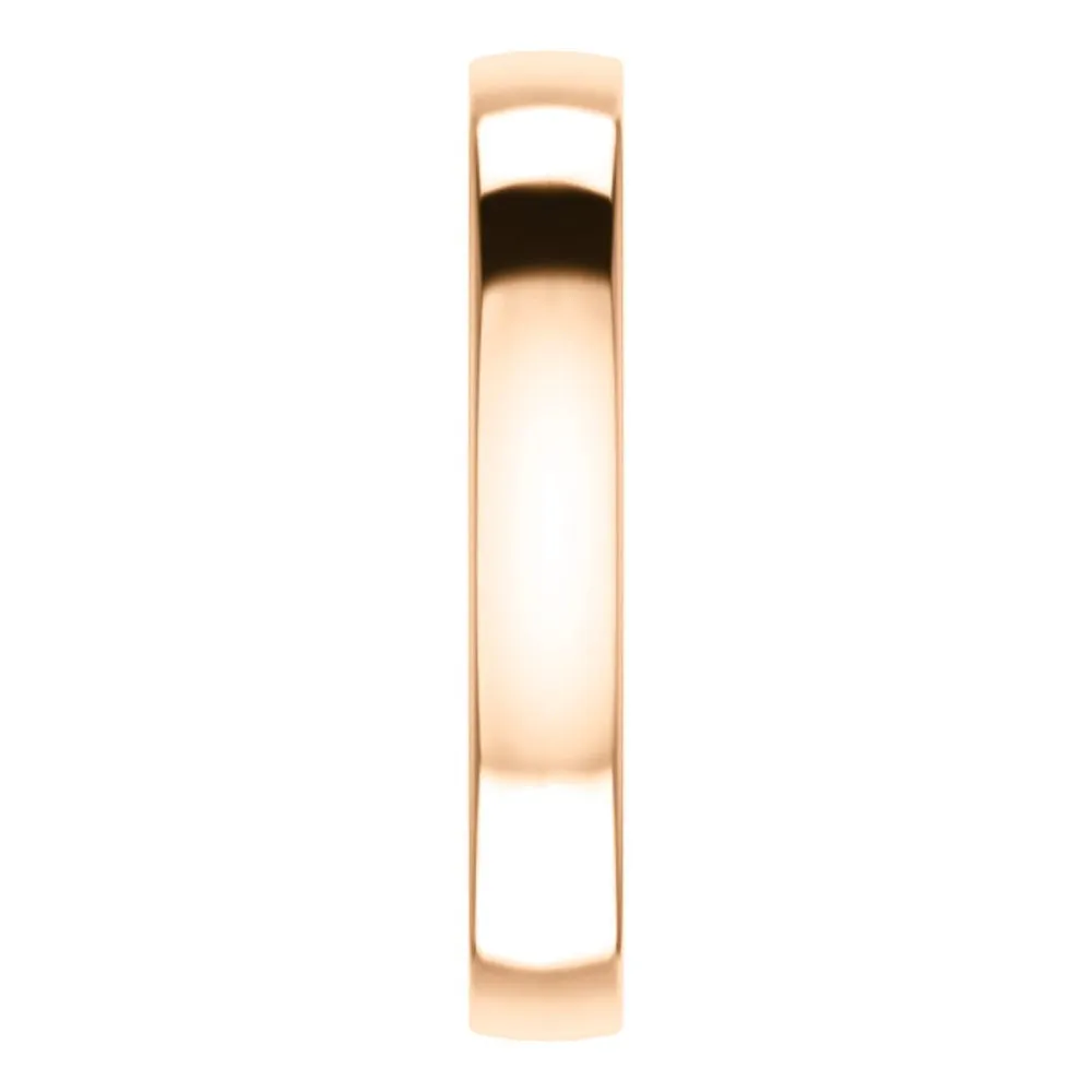 14k Rose Gold 4mm Sculptural-Inspired Relief Pattern Band Size 9.5