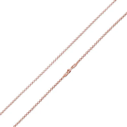 14K Rose Gold Plated Sterling Silver Rollo Chain 2.8MM