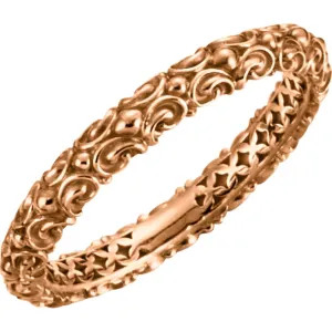 14k Rose Gold Sculptural-Inspired Ring, Size 7