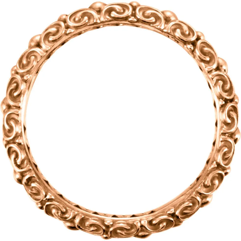 14k Rose Gold Sculptural-Inspired Ring, Size 7