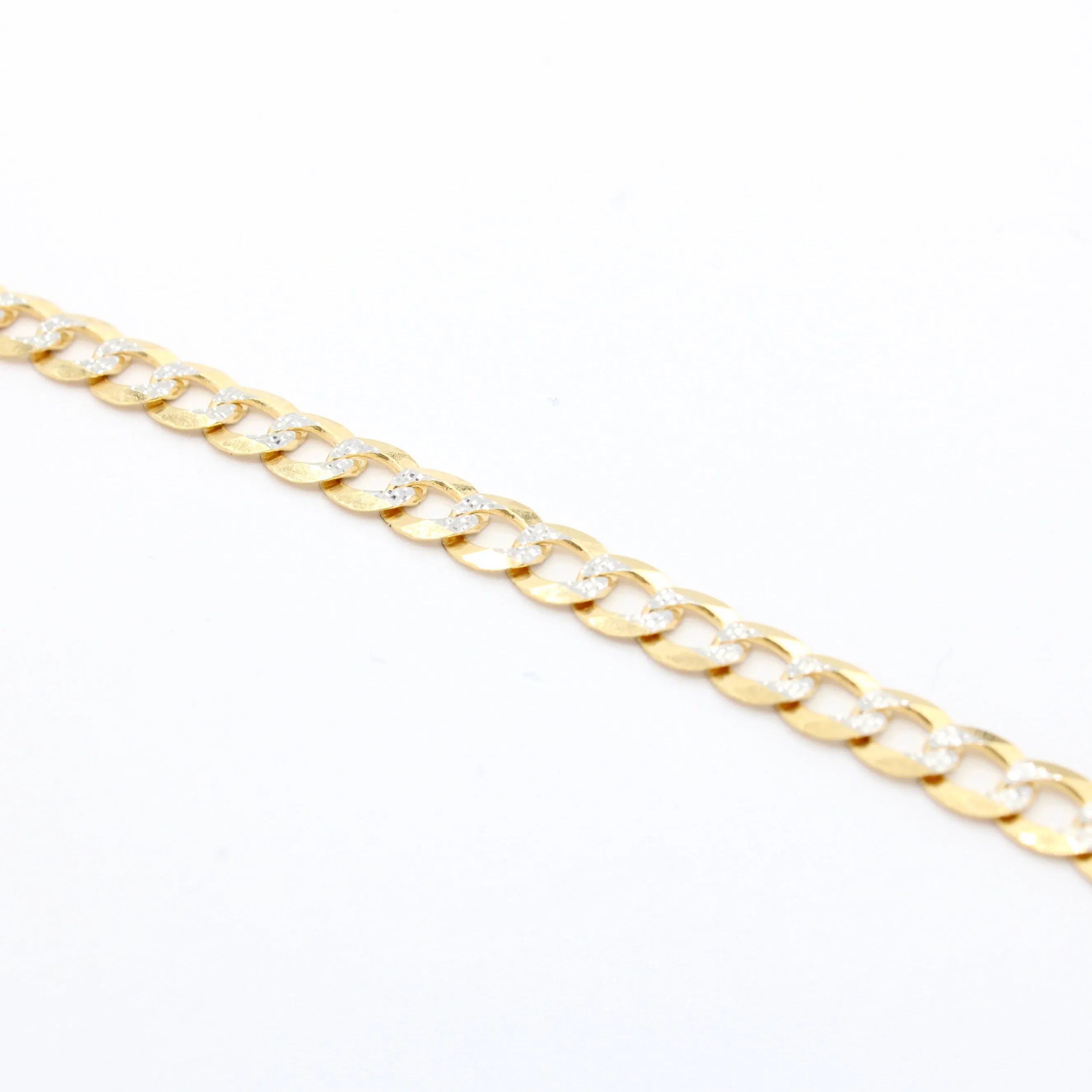 14K Solid Cuban Curb Two Tone Bracelet (4.5MM) JTJ™