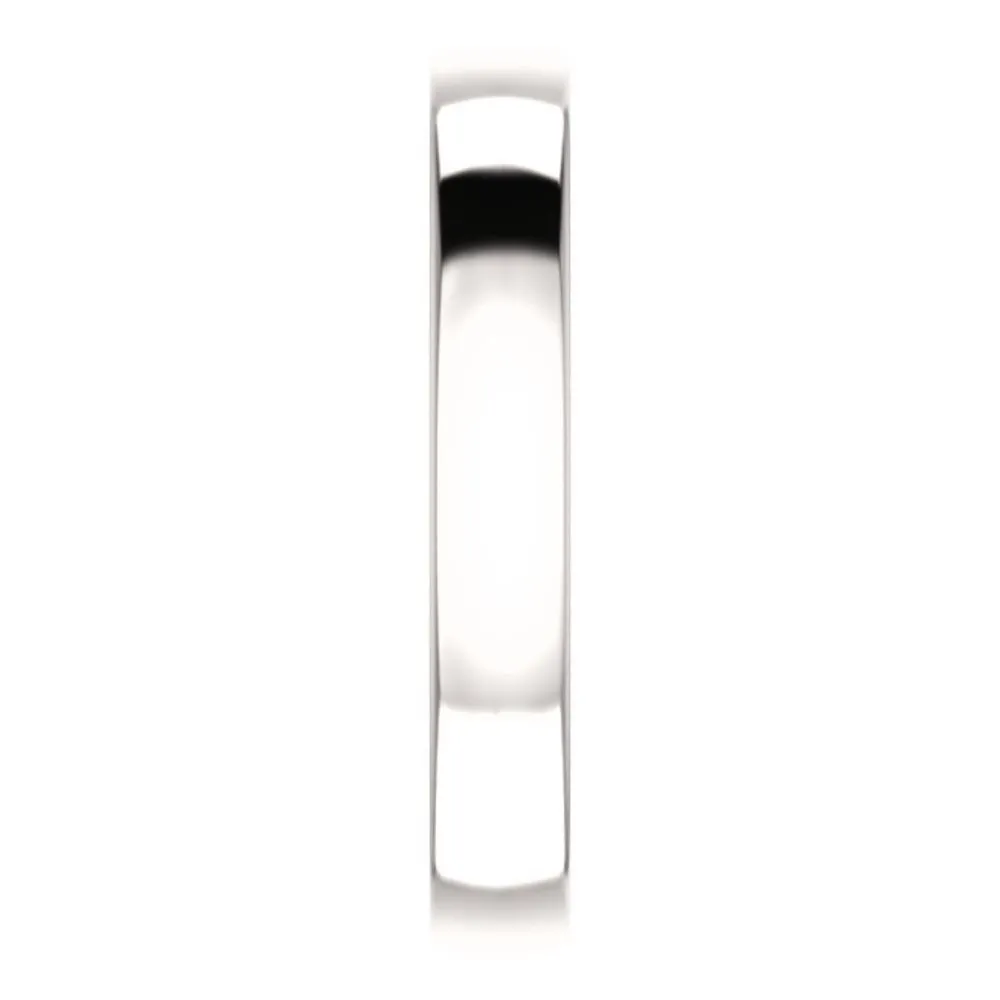 14k White Gold 4mm Sculptural-Inspired Relief Pattern Band Size 11