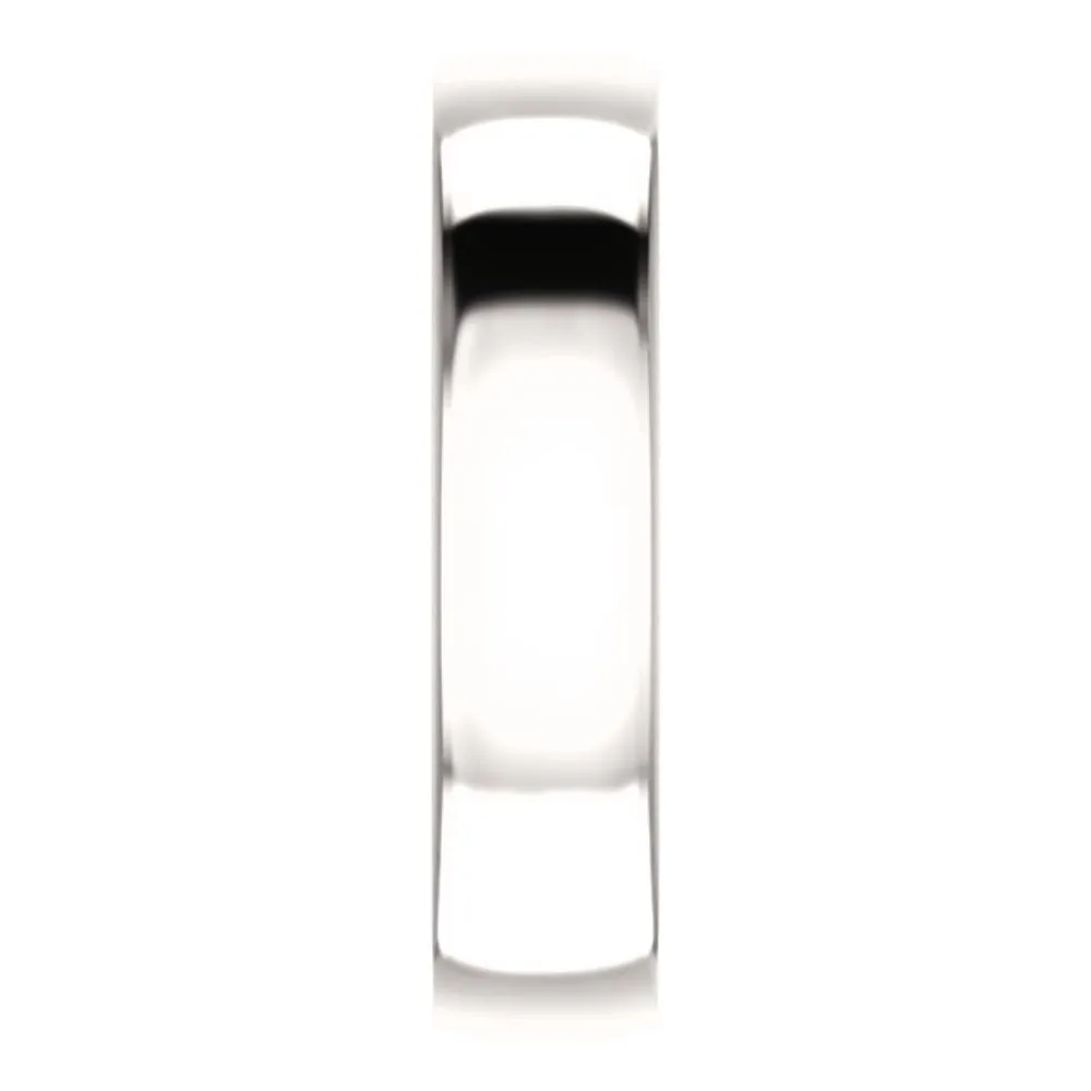 14k White Gold 6mm Sculptural-Inspired Relief Pattern Band Size 11