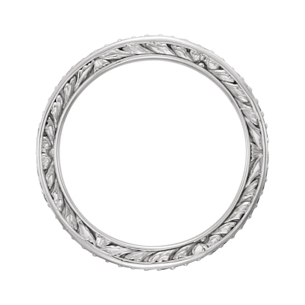 14k White Gold Band Mounting, Size 7
