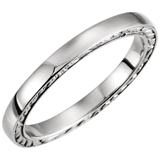 14k White Gold Band Size 7.5