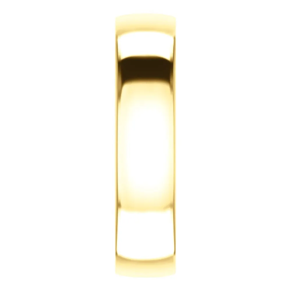 14k Yellow Gold 6mm Sculptural-Inspired Relief Pattern Band Size 11