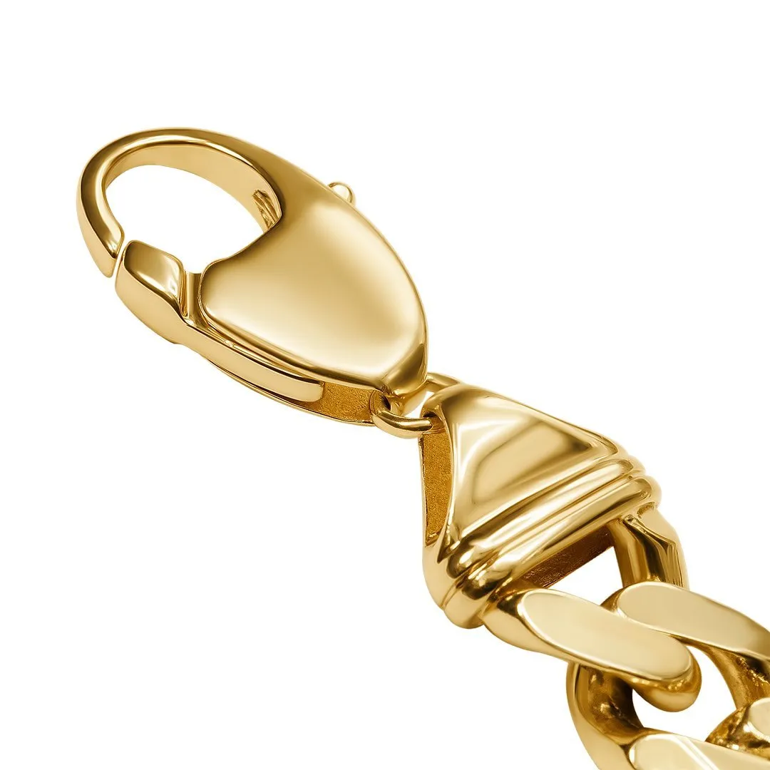 14k Yellow Gold Cuban Bracelet 7 mm