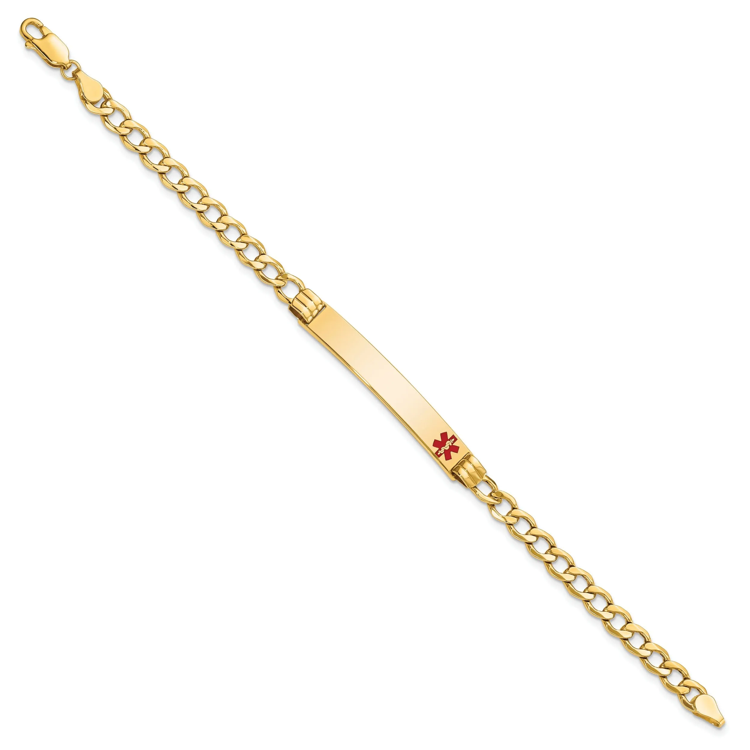 14K Yellow Gold Cuban Link Medical ID Bracelet