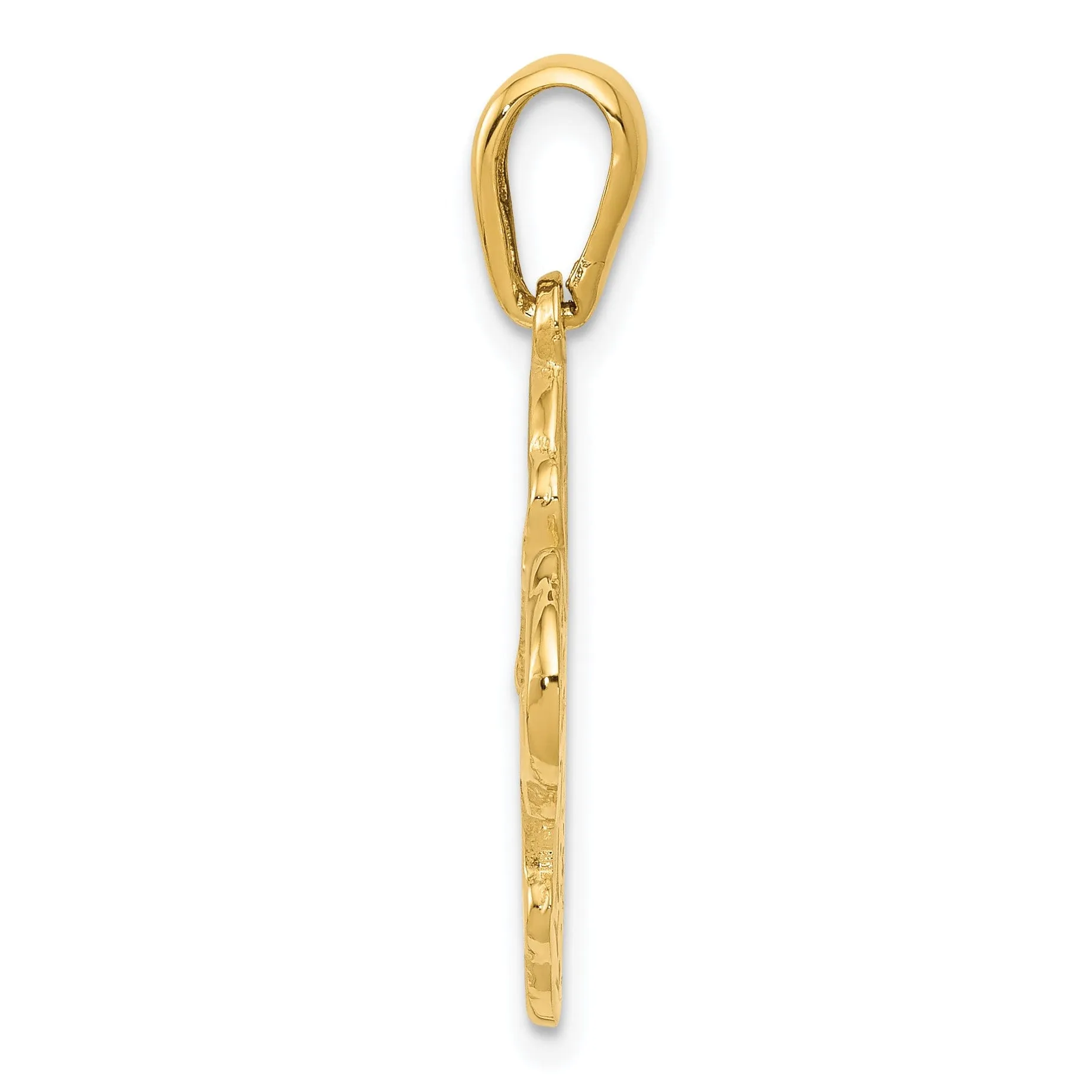 14k Yellow Gold Four Way Medal Pendant