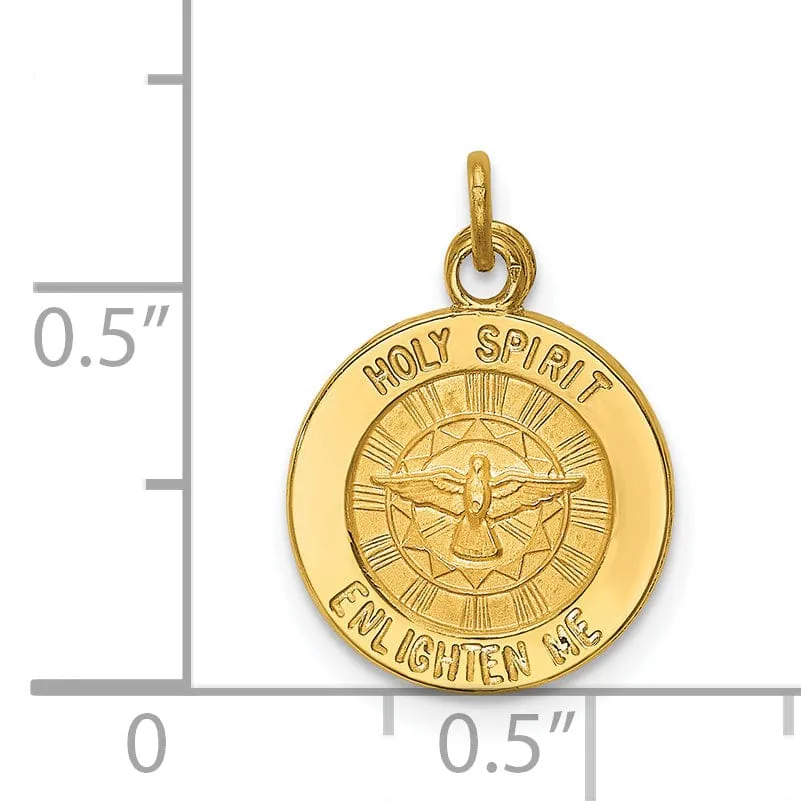 14k Yellow Gold Holy Spirit Medal Pendant