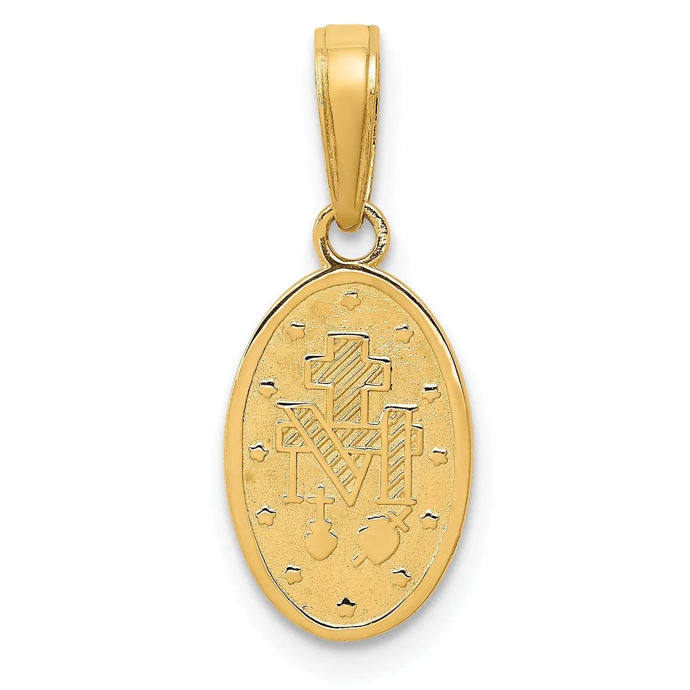 14k Yellow Gold Miraculous Medal Pendant