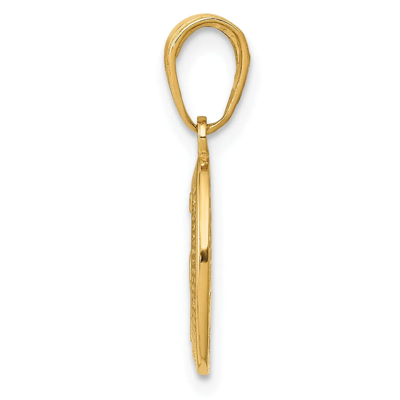 14k Yellow Gold Miraculous Medal Pendant