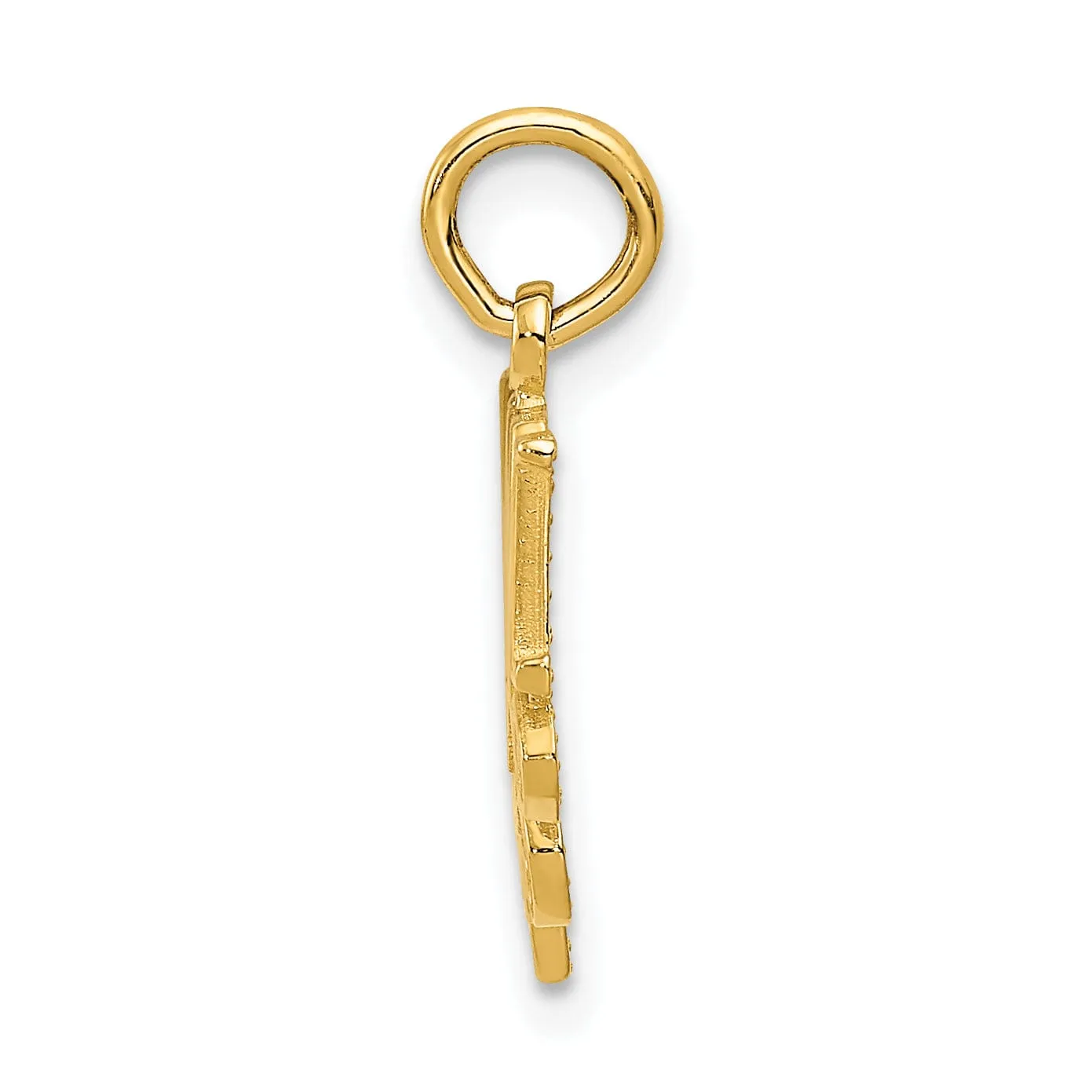 14k Yellow Gold Mom Charm Pendant
