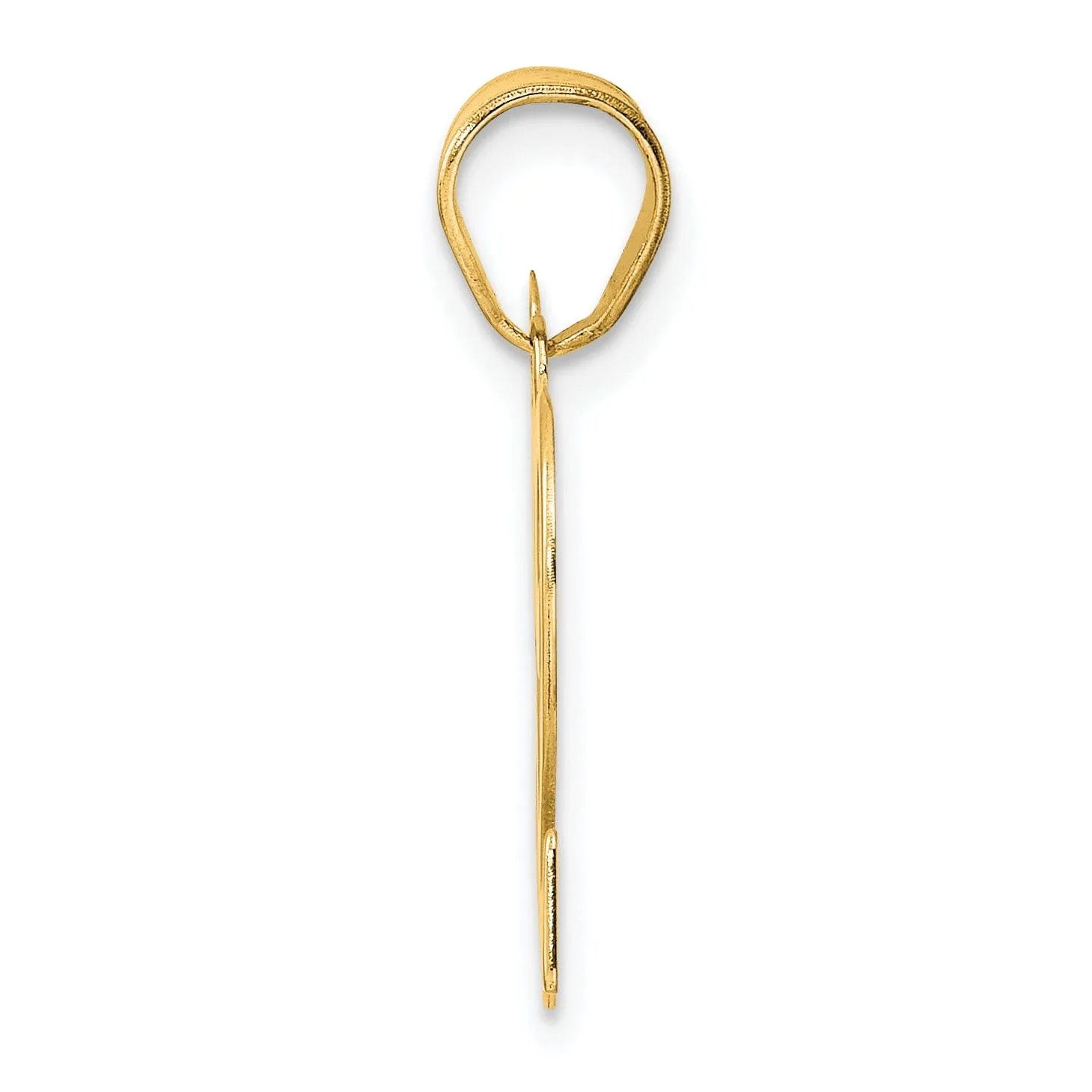 14k Yellow Gold Polished Finish Number 82 Charm Pendant