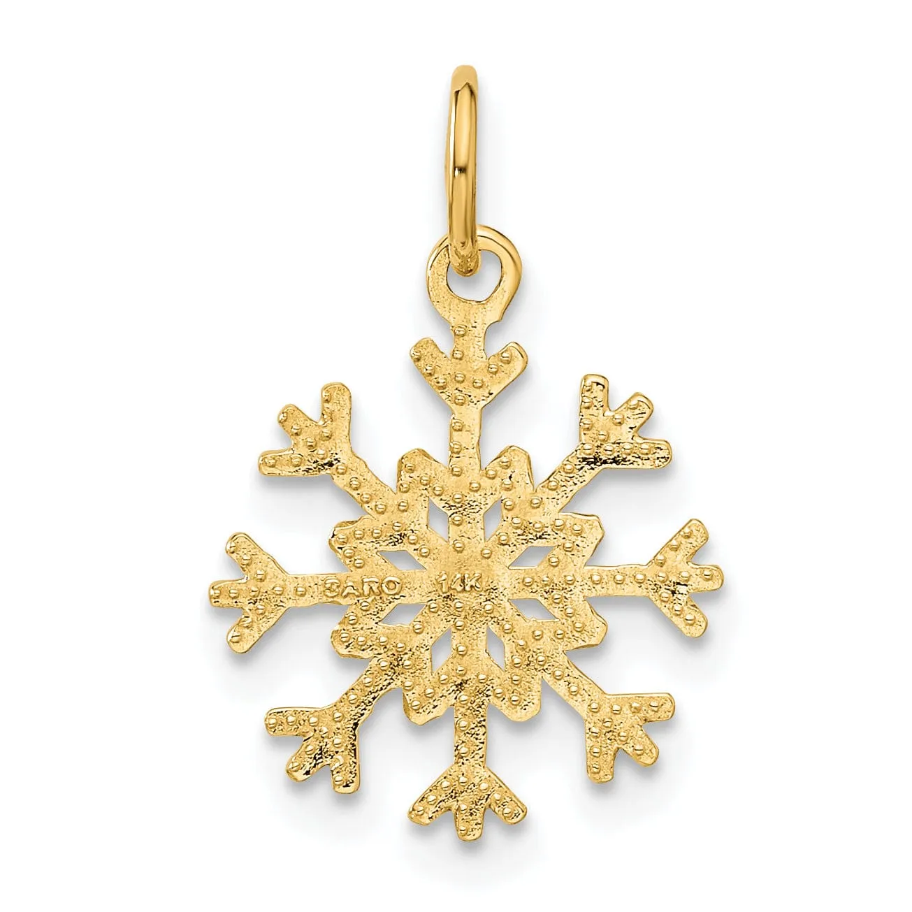 14k Yellow Gold Polished Snowflake Pendant