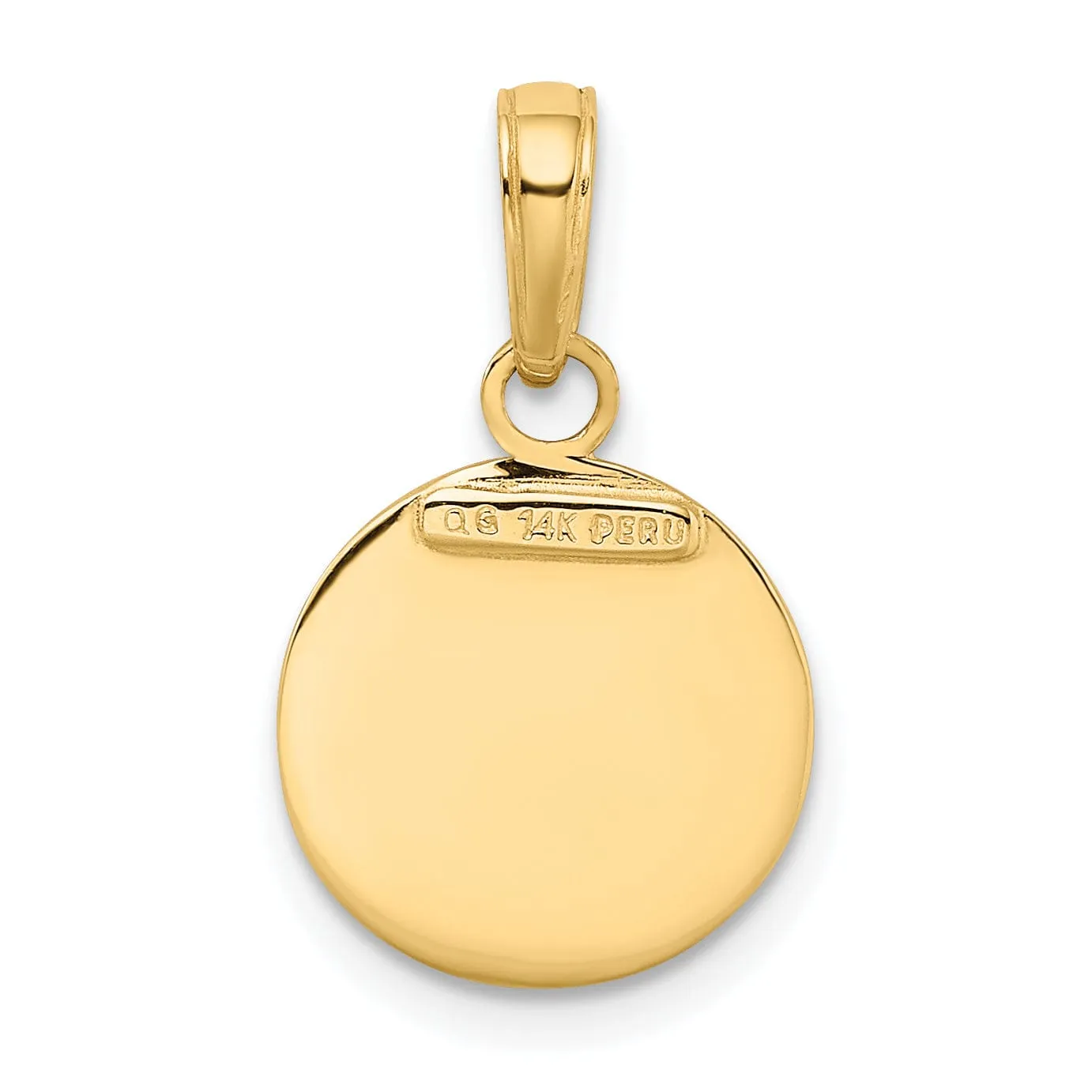 14k Yellow Gold Saint Christopher Medal Pendant