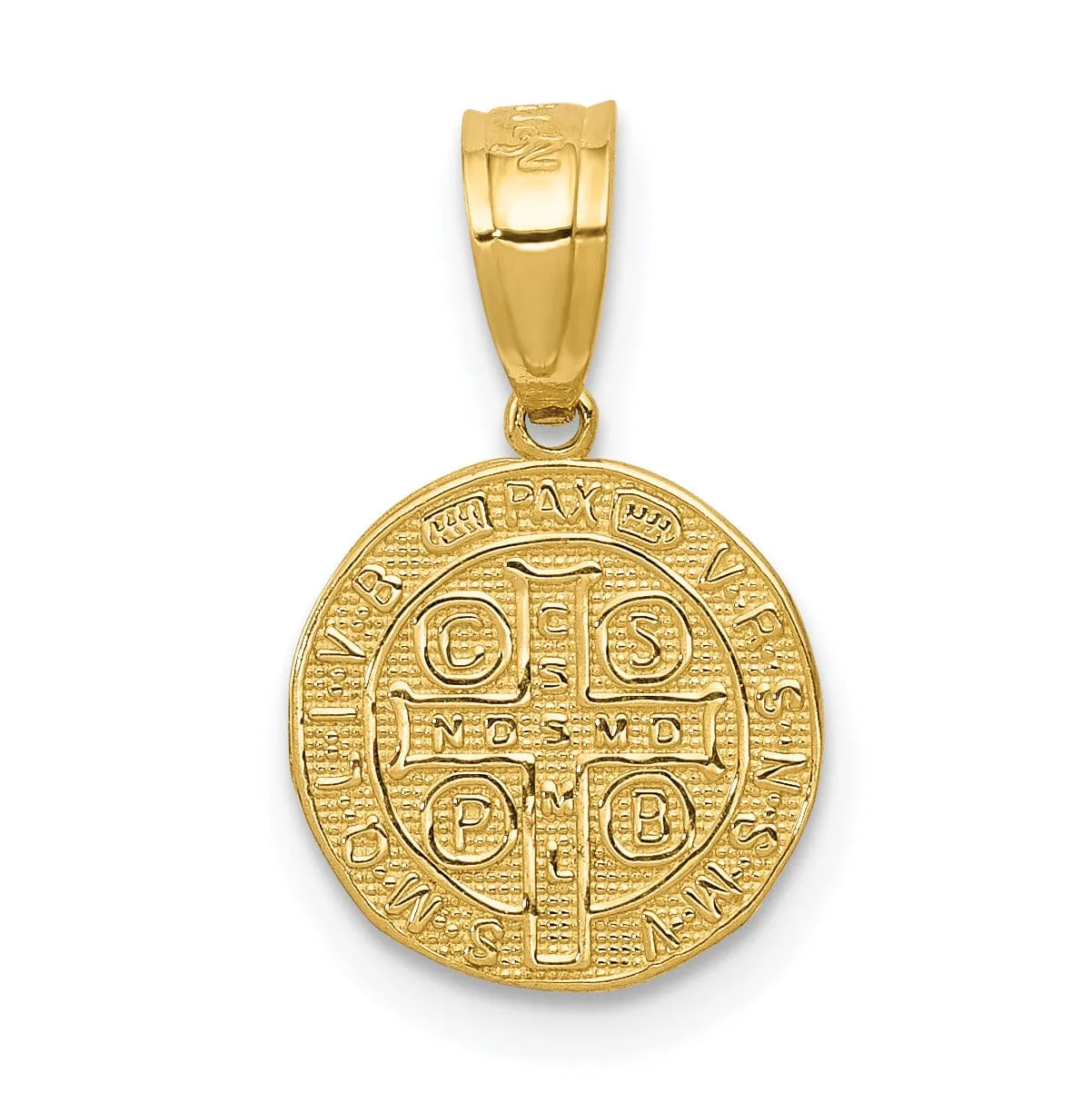 14k Yellow Gold San Benito Round Pendant