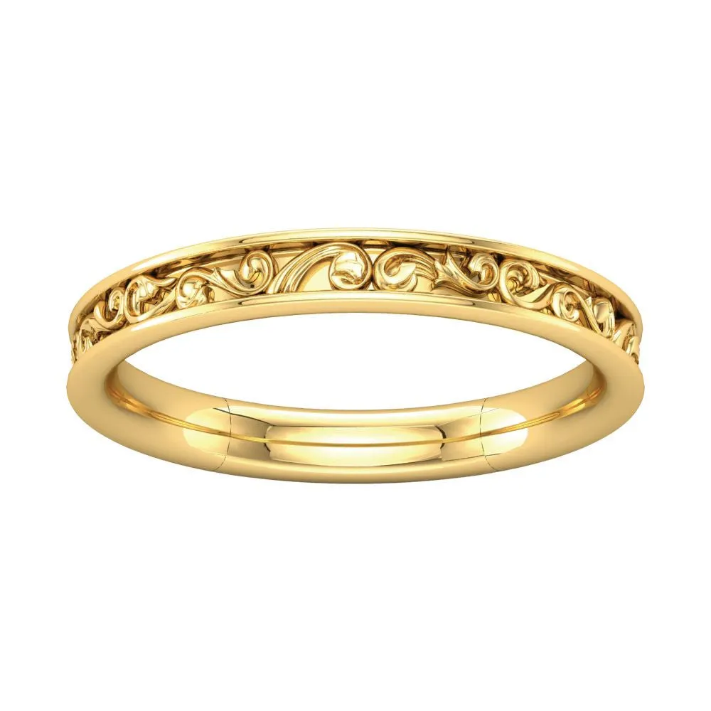 14k Yellow Gold Sculptural-Inspired Band , Size 7