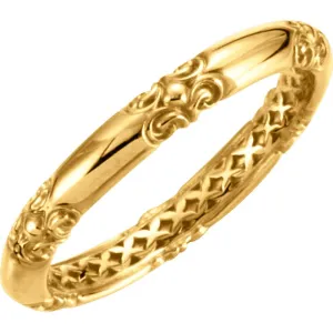 14k Yellow Gold Sculptural-Inspired Ring, Size 7
